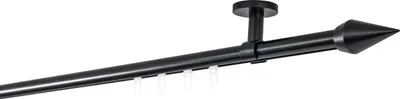 Produktbild von Gardinenstange Maß Innenlauf 20mm Kegel 1-lauf Decke 4cm Farbe: Schwarz, Größe: 310cm