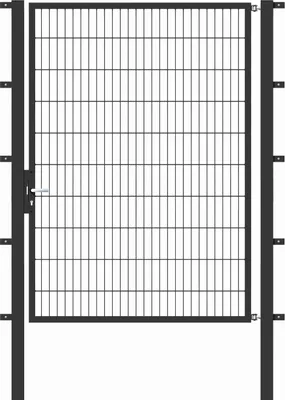 Produktbild von Alberts Einzeltor Flexo mit Zubehör, zum Einbetonieren, anthrazit, Breite 150 cm, Höhe 200 cm