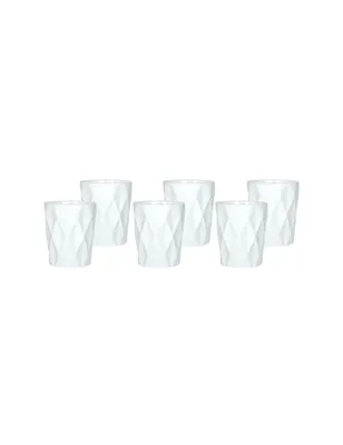 Produktbild von Set mit 6 weißen Diamantgläsern