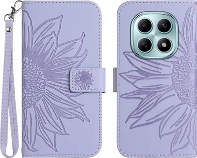Produktbild von Xiaomi Redmi Note 15 / Poco M8 Hülle - Coverup Sonnenblume Klapphülle mit Schlüsselband - Lavendel