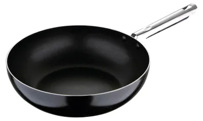 Bratpfanne, 28 x 8 cm, Pressaluminium, antihaftbeschichtet, schwarz