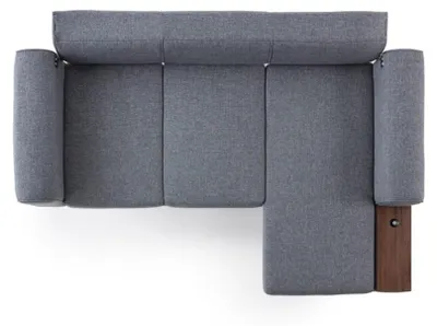 Zdjęcie produktu dla Szary salon sofa w kształcie litery L tapicerowany narożnik designerska sofa do salonu