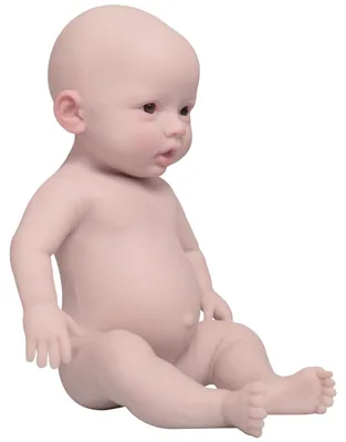Vollsilikonene Babypuppe 18,5 Zoll, weich, realistisch, braun