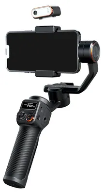 Immagine prodotto di Stabilizzatore per smartphone - Stabilizzatore per smartphone e fotocamera - Gimbal portatile per fotocamere mirrorless