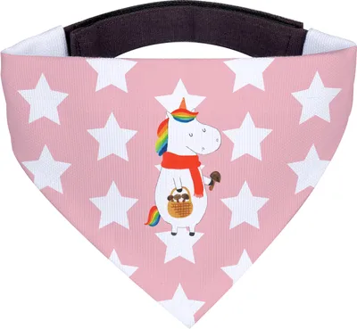 Produktbild von Mr. & Mrs. Panda Hund Halstuch Einhorn Pilz - Rot Pastell - Geschenk, Hundehalstuch, Einhörner, Für Hunde, Motivation, Spruch, Unicorn, Liebeskummer, Hunde-Halstuch
