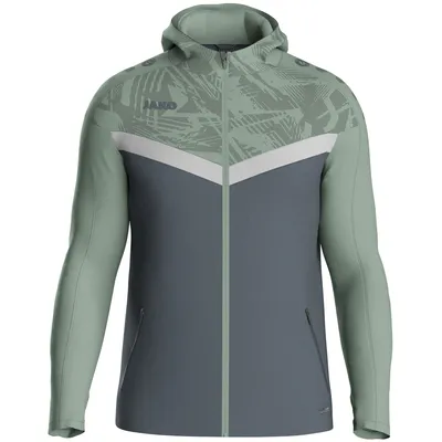 Produktbild von JAKO Damen Kapuzenjacke Iconic, Farbe:anthra light/mintgrün/soft grey, Größe:40