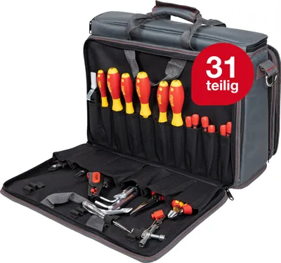 Produktbild von Wiha Werkzeug Set für Service-Techniker – 30-teilig inkl. Tasche für Elektriker