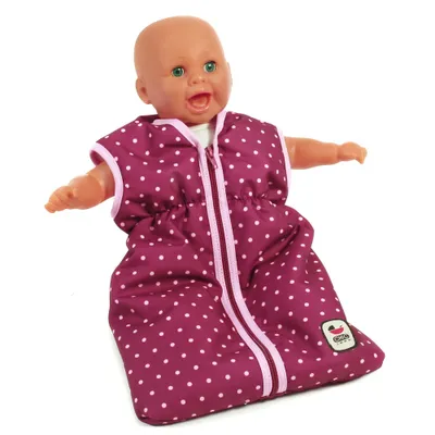 Produktbild von Bayer Chic 2000 Puppen-Schlafsack Dessin Dots Brombeere 792 29