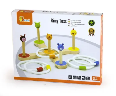 Image de Jeu de lancer d'anneaux en bois Animaux de compagnie par Viga Toys