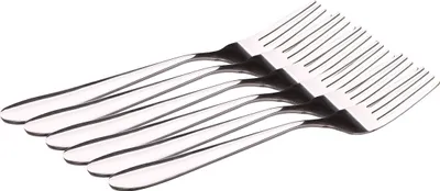 Produktbild von Gabel 6er Set Edelstahl Besteck große Gabel Set Küchengabel