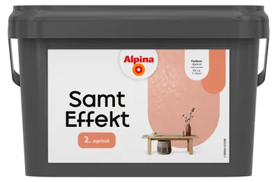 Produktbild von Alpina Effektfarbe Samt Effekt Apricot Finish 2,5L