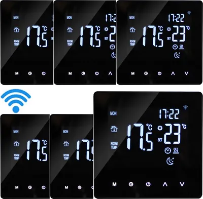 6X Tuya Digital WiFi Thermostat Smart Raumthermostat für Warmwasserbereitung Wöchentlich Programmierbare Temperaturregler für Fußbodenheizung Wasserheizung, Weiß