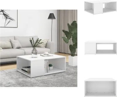 Immagine prodotto di vidaXL Tavolino bianco 90x67x33 cm in legno - Tavolini da caffè
