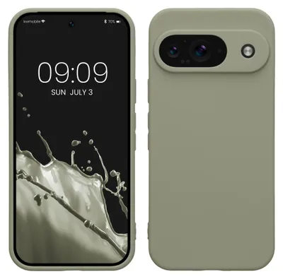 Produktbild von kwmobile Handyhülle für Google Pixel 9 Hülle - weiches Handy Silikon Case - Schutzhülle Cover - Graugrün