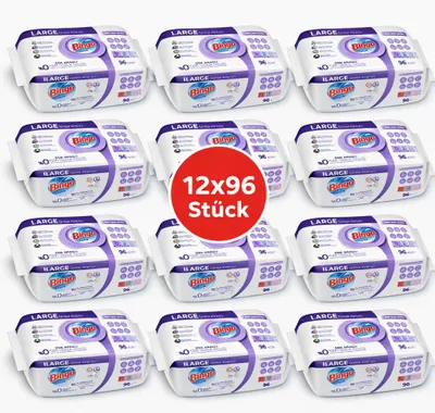 Produktbild von Bingo Feuchttücher Lavendel 12x96 Blatt – Großpackung