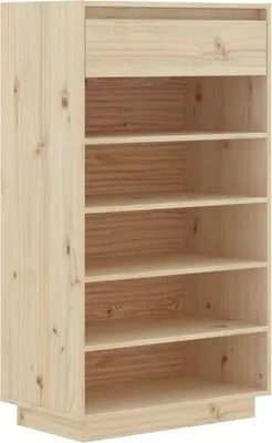Zdjęcie produktu dla Szafka na buty, 60x34x105 cm, lite drewno sosnowe