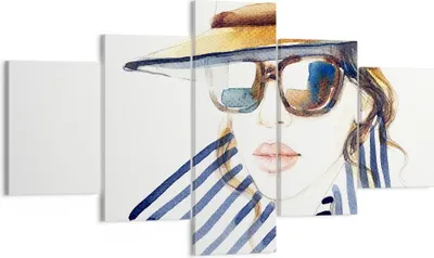 Produktbild von Bild auf Leinwand - Leinwandbild - Frau Gesicht Lippen - 125x70cm - Wand Bild - Wanddeko - Leinwanddruck - Bilder - Kunstdruck - Wanddekoration - Leinwand bilder - Wandkunst - EA125x70-3957