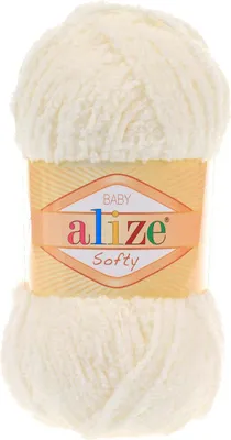 Produktbild von Alize Baby Softy Garn 62 Creme – extra weich, flauschig, 50g/115m