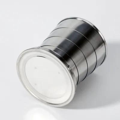 Obrázok produktu pre Nerezový pohár – skladací cestovný pohár – na kempovanie a outdoorové aktivity – 250 ml