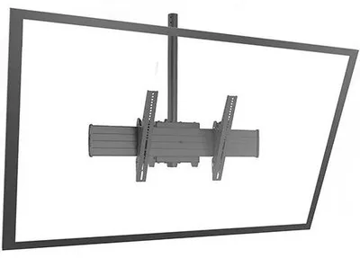 Produktbild von Chief Fusion X-Large Ceiling Display Mount - For Displays 55-100" - Black - Montagekomponente (Deckenmontage, Halterahmen, Säulenmontagekupplung, 2 Verbindungsklammern, rückseitige Abdeckung)
