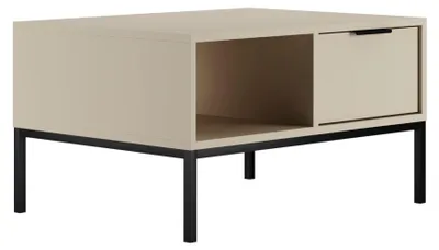 Productafbeelding van Moderne salontafel Kaschmir, zwarte poten - Elegant design, 80 cm