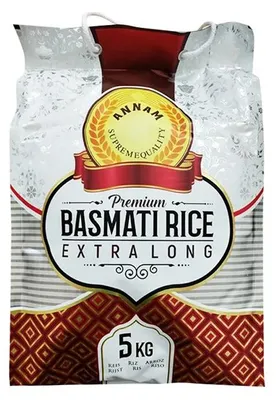 Zdjęcie produktu dla Ryż basmati Annam Premium Basmati Rice 5 kg - długoziarnisty aromatyczny