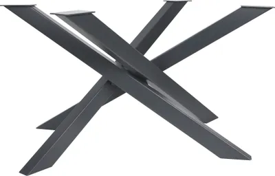 Obrázok produktu pre Magnetický rám stola Mobel Orion (veľkosť L 113x73x71 cm, antracit) Dizajnový krížový rám Heavy Duty Solid Table Skids Oceľové nohy stola Kovový profi