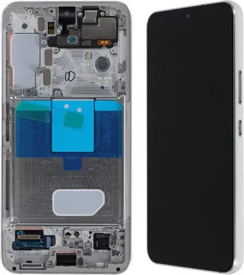 Produktbild von Original Super AMOLED Display Touchscreen Bildschirm & Rahmen Phontom Weiß / Sky Blau / Beige für Samsung Galaxy S22 S901B