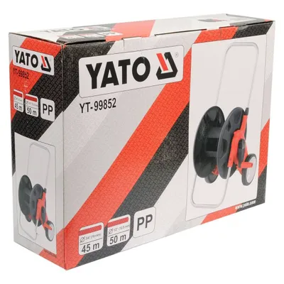 Produktbild von Yato YT-99852, Wagenrolle, Funktional, Schwarz, Rot, Fiberglas, Nylon, Polypropylen (PP), Stahl, 50 m, 2 Rad/Räder