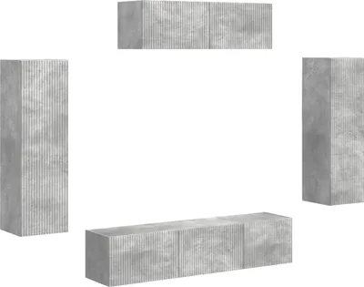 Productafbeelding van vidaXL TV-kastjes, 5 stuks, betonkleur