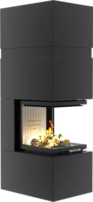 Produktbild von Hitze TRINITY 54x80x53.G TRI BOX Kamineinsatz mit Gehäuse schwarz BAUART1, BImSCH V II