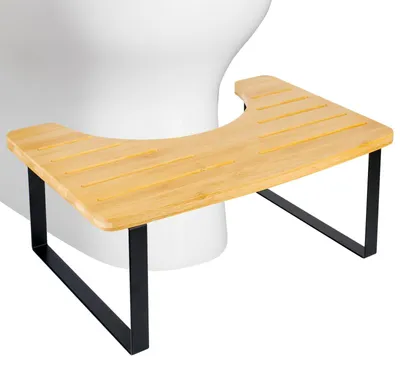 Immagine prodotto di Omgoods - Poggiapiedi per il bagno - Sgabello in legno per adulti e bambini