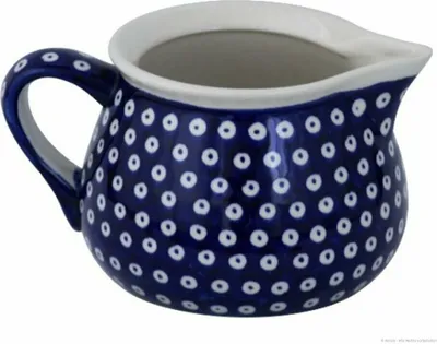 Produktbild von Original Bunzlauer Keramik 1 Liter Milchkrug Kanne Wasserkrug 19,4x10,8cm, Nachbildung 42