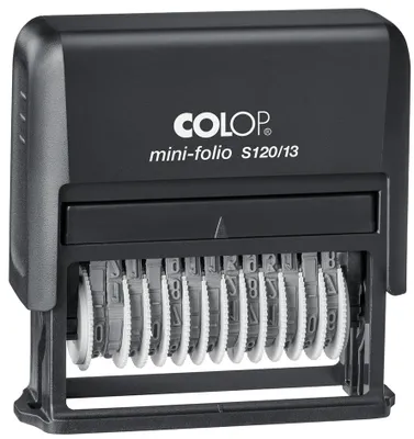 Image de Tampon numérique COLOP Mini Folio S120/13, 13 chiffres, noir