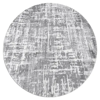 Immagine prodotto di Tappeto MEFE moderno  Cerchio 8722 Linee vintage - Structural due livelli di pile grigio / bianca grigio ruota 160 cm