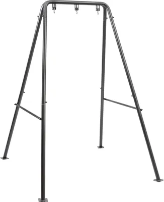 Zdjęcie produktu dla Fotel wiszący Stelaż/rama – Wolnostojący stojak – Nośność 150 kg – Do użytku wewnątrz/na zewnątrz – Przenośny, do dużych obciążeń – Wymagany montaż – Czarny