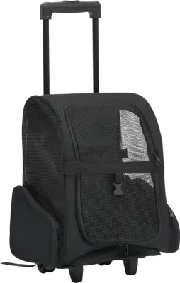 Produktbild von Trolley für Haustiere 3-in-1 Faltbar Schwarz