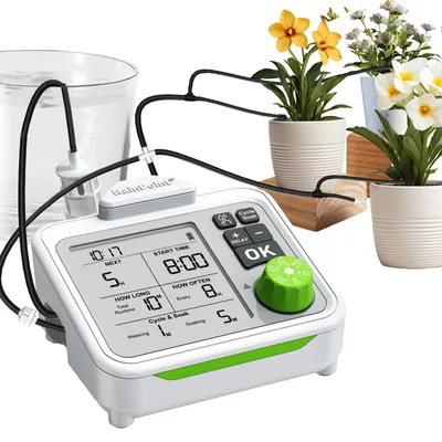 Bewässerungssystem für 20 Topfpflanzen, wiederaufladbar, LCD-Display