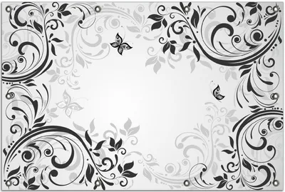 Produktbild von Wallario Outdoor-Poster für Garten oder Balkon, Motiv Schnörkelmuster mit Schmetterlingen, in ca. 80 x 120 cm