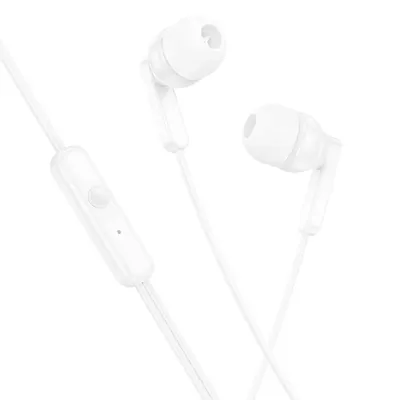 Image de HOCO Casque filaire 3,5 mm avec microphone M121 blanc
