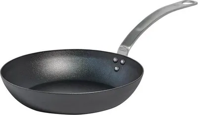Image de Casserole en acier au carbone bleu - Casserole de 25 cm - 1 pièce - compatible avec l'induction - bleu - acier au carbone de haute qualité - 25 cm