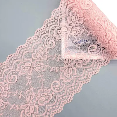 Image de Dentelle 15cm x 2m - Dentelle élastique - Ruban - Décoration - Artisanat - Disponible en 28 couleurs - Ruban en dentelle