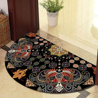 Imagen del producto de Alfombra semicircular, de goma, 50 x 80 cm, para la entrada