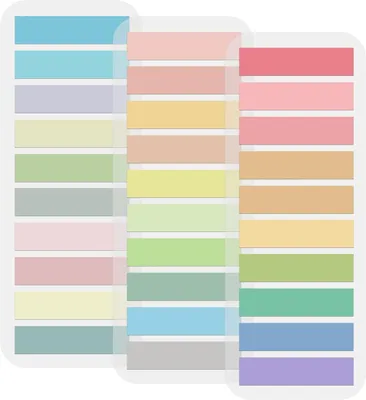 Image de Bloc de notes adhésives, 600 feuilles, 3 motifs, couleurs pastel, idéal pour l'école et le bureau