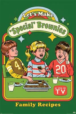 Immagine prodotto di Steven Rhodes Poster Facciamo dei brownies speciali 61 x 91,5 cm