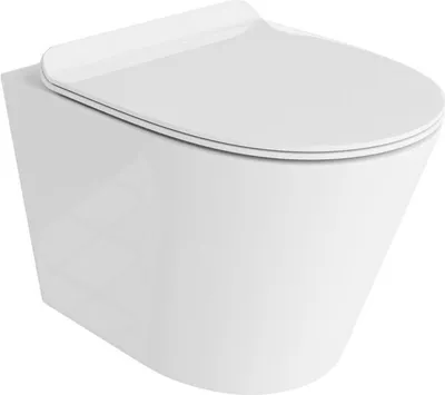 Produktbild von LAVITA Wand-WC Galve | Hänge Toilette |Toilettendeckel mit Absenkautomatik & Metallscharniere | Toiletten Spülrandlos Hängend | Toilettenbecken | Weiß