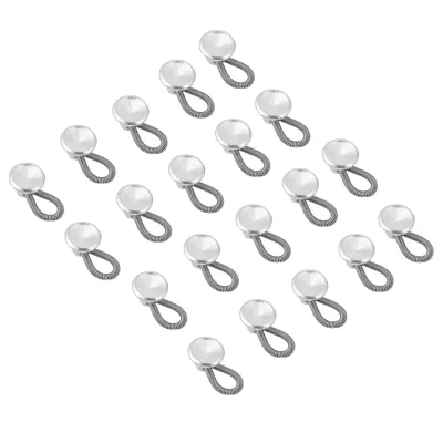 Image de 20 boutons-pression souples pour rallonger la taille et élargir le col des chemises et des jeans