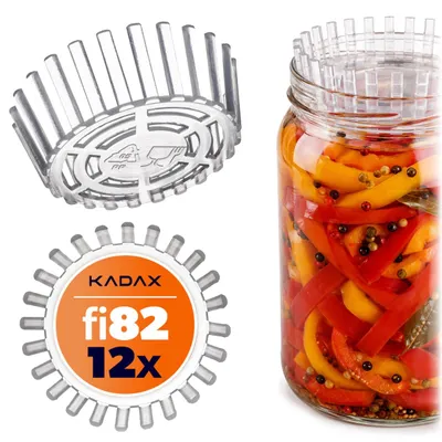 Produktbild von KADAX Gärgewicht für Einmachgläser "Altedo", Kunststoff Gärdeckel, Küchenzubehör, 82 mm, 12 Stück