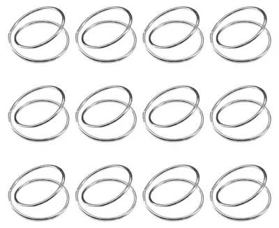 Produktbild von 6/12 goldene Serviettenringe aus Legierung mit Spiraldesign, inklusive Schnallen, für Tischdekoration bei Familienessen, Hochzeiten und Partys