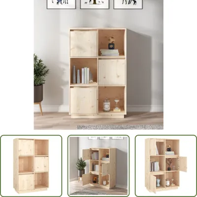 Produktbild von The Living Store Highboard 74x35x117 cm Massivholz Kiefer